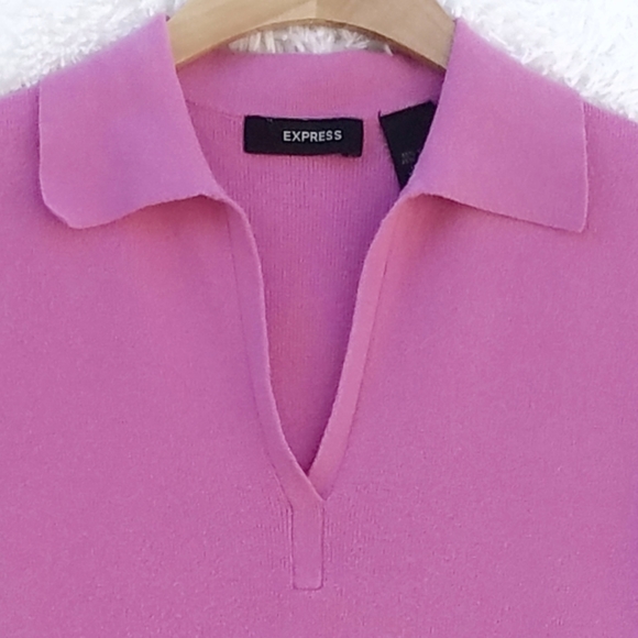 Express Women’s Size M Short Sleeve Knit Top - Picture 4 of 11